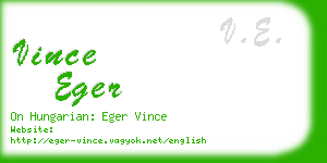 vince eger business card